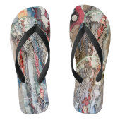 Tongs Feuilles d'impression d'art. (Semelle)