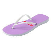 Tongs Feuilles lilas rouge zen (Incliné)