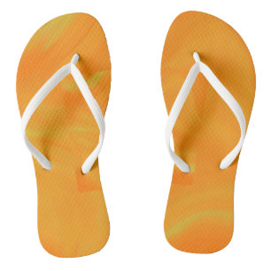 Tongs Feuilles orange