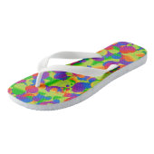 Tongs Feuilles tachetées colorées (Incliné)