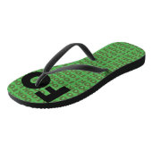 Tongs Feuilles vert pâle (Incliné)