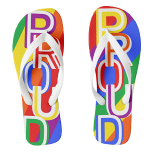 Tongs Fierté arc-en-ciel LGBTQIA Flip Flops