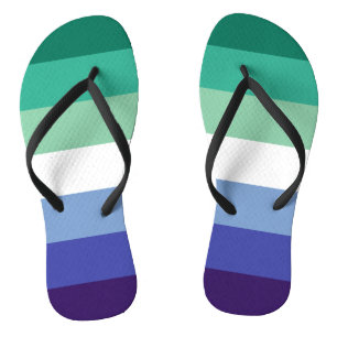 Tongs Fierté des hommes gays, impression rayée, Fierté L