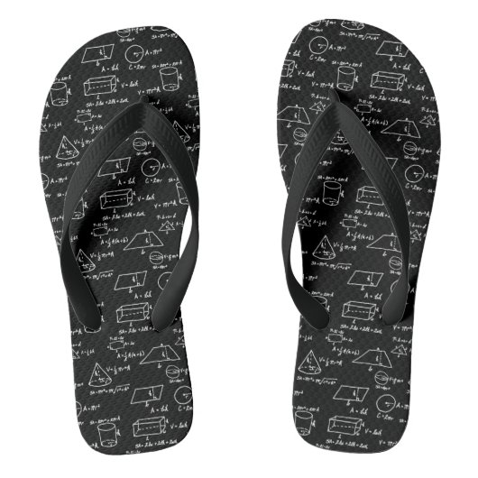 Tongs Figures et équations géométriques de maths (Semelle)