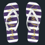 Tongs Fille personnalisée d'honneur violet jaune n'impor<br><div class="desc">Flip Flops Mariée,  Femme d'honneur ou Femme d'honneur. Même pour les gars,  Groom,  Best Man et Groomsman Flipflops.</div>