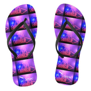 Tongs Filles Rose Néon Panneau Thunder_Cove