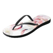 Tongs Flamant rose Collection Roses Sandales Flip Flops (Incliné)