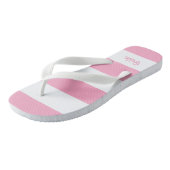 Tongs Flamant rose Roses et Blancs Flip Flops (Incliné)