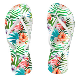 Tongs Flamant rose tropical