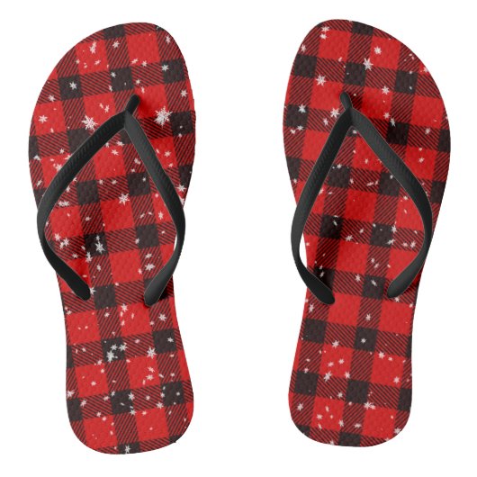 Tongs Flammes de neige Plaid Buffalo (Semelle)