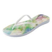 Tongs Flèche arc-en-ciel avec sangle blanc (Incliné)
