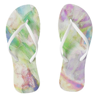 Tongs Flèche arc-en-ciel avec sangle blanc