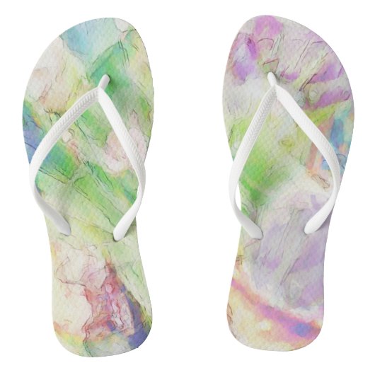 Tongs Flèche arc-en-ciel avec sangle blanc (Semelle)