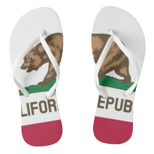 Tongs Flèche-tongs sur drapeau de la Californie