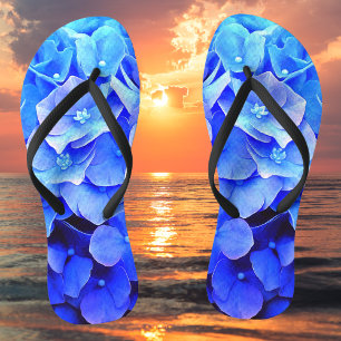 Tongs Flèches à feuilles de bleues Hydrangea