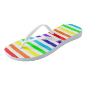 Tongs Flèches arc-en-ciel blanches Flip Flops (Incliné)