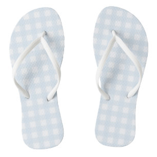 Tongs Flèches En vichy bleues
