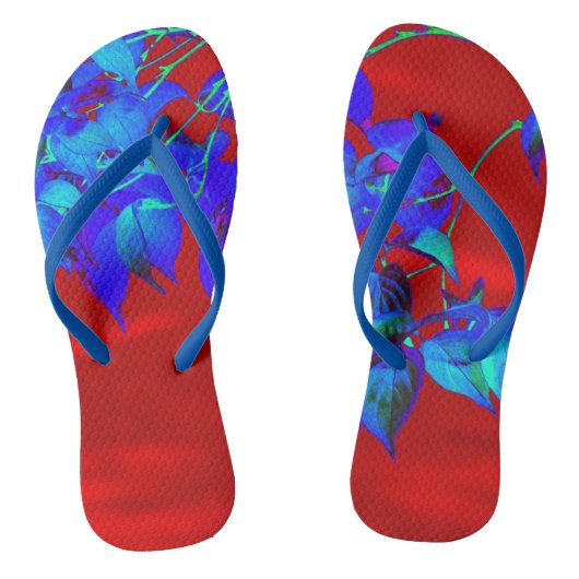 Tongs Flèches Feuilles Red Sky Blue (Semelle)