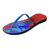 Tongs Flèches Feuilles Red Sky Blue (Incliné)