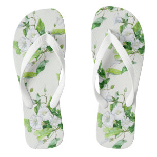 Tongs Fleur blanche