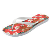 Tongs fleur de couleur fantastique (Incliné)