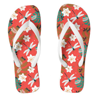 Tongs fleur de couleur fantastique