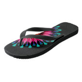 Tongs Fleur de lotus noir/rose (Incliné)