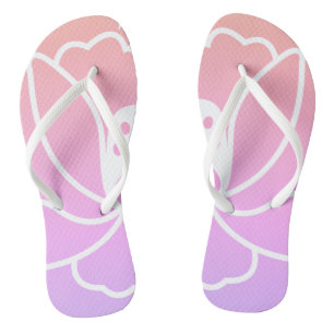 Tongs fleur de pivoine