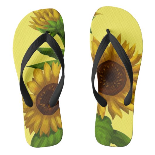 Tongs fleur de soleil nature fleurie jaune (Semelle)