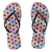 Tongs Fleur de vitrail multicolore (Semelle)