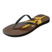 Tongs Fleur exotique jaune (Incliné)