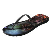 Tongs Fleur imaginaire fractale douce et tendresse (Incliné)