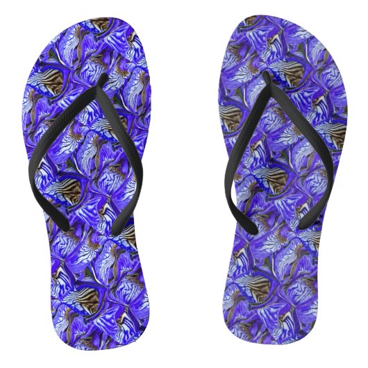 Tongs Fleur Iris Violet / Esthétique / Carrelé / (Semelle)