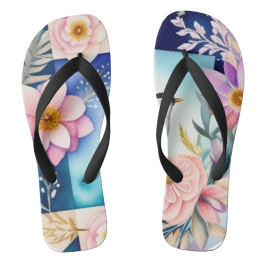 Tongs Fleur & Oiseau (Semelle)