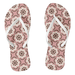 Tongs Fleur rose