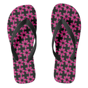 Tongs Fleur rose