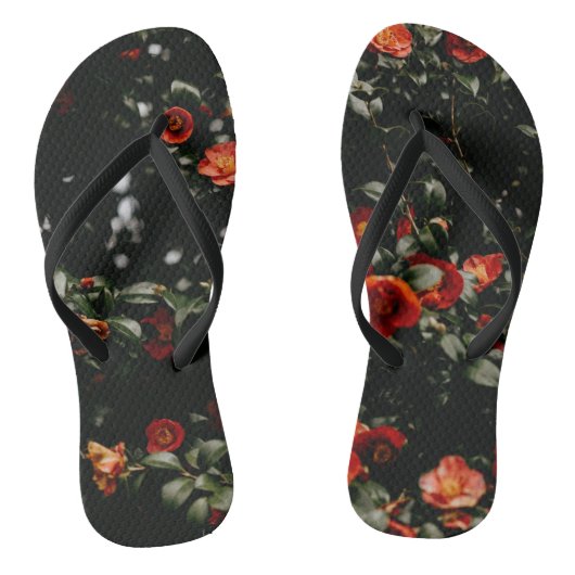 Tongs Fleur rouge  (Semelle)