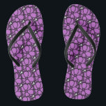 Tongs Fleur violette<br><div class="desc">Ceci est un dessin original qui a été numérisé et nettoyé pour la reproduction</div>