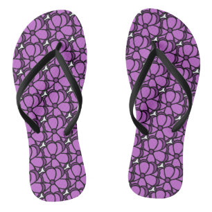 Tongs Fleur violette