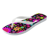 Tongs Fleurs Arrière - plan Floral Motif (Incliné)