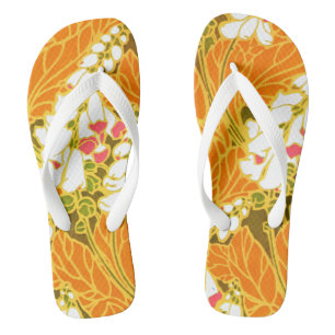 Tongs Fleurs blanches en forme de cloche Art déco de Ség