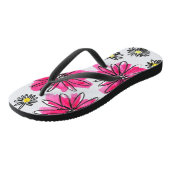 Tongs Fleurs blanches et roses (Incliné)