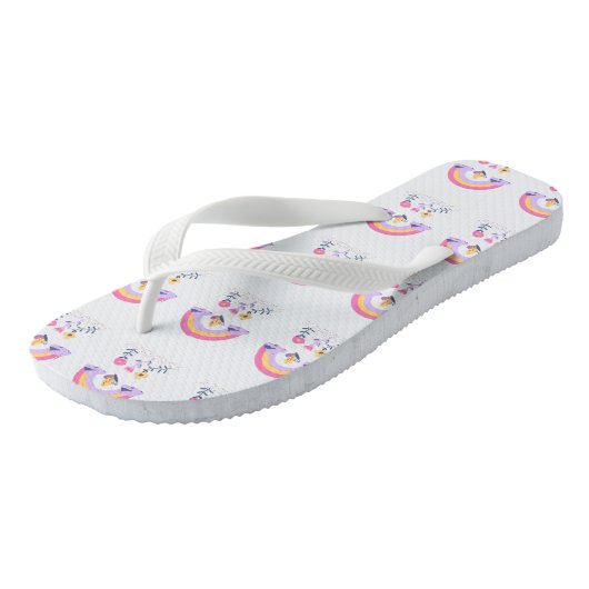 Tongs Fleurs Cloud Arc-en-ciel (Incliné)