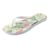 Tongs Fleurs de papillons : Papillons Pastel Spring (Incliné)