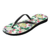 Tongs Fleurs d'été colorées motif (Incliné)