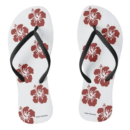 Tongs Fleurs d'Hibiscus Flip Flops (Semelle)