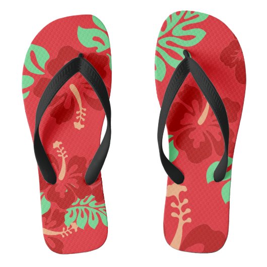 Tongs Fleurs d'Hibiscus Ted Motif Tropical (Semelle)