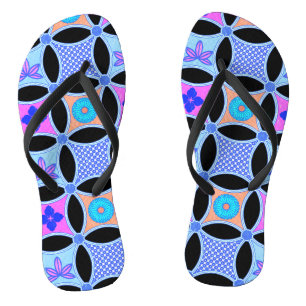 Tongs Fleurs et Motifs