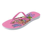 Tongs Fleurs et papillons Flip Flops (Incliné)