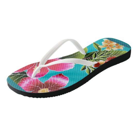 Tongs Fleurs Hibicus Flip Flop (Incliné)
